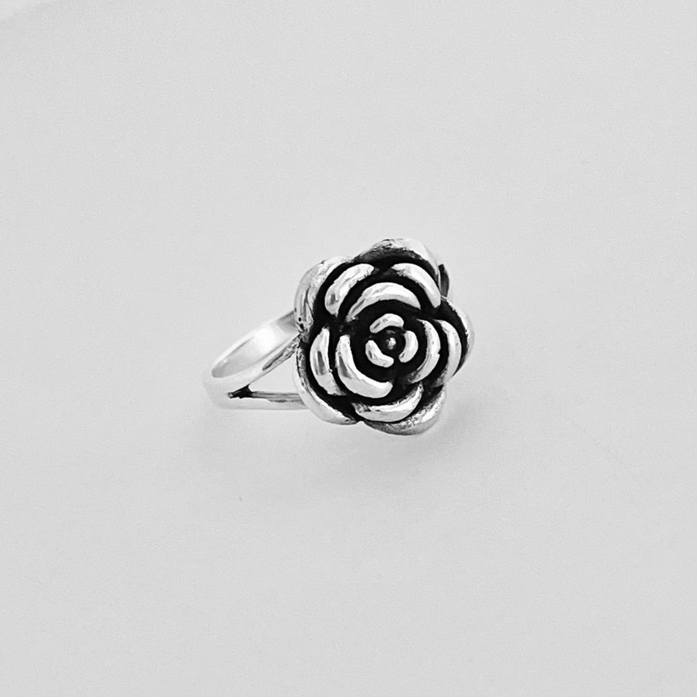 Sterling Silver Rose Ring, Flower Ring, Silver Ri… - image 7
